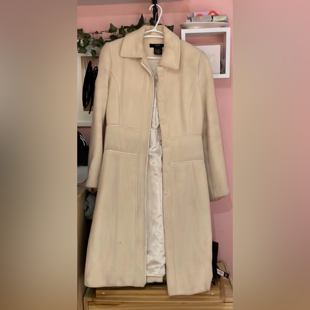 BCIM beautiful beige/white long coat